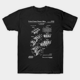 Lego Brick Patent White T-Shirt